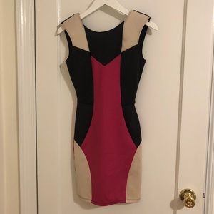 Material Girl // Color block mini dress